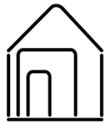 Icon eines Hauses für die Darstellung von Firmendaten.