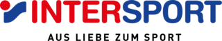 Das Markenzeichen der Firma intersport mit dem Zusatz "aus liebe zum sport" 