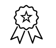 Icon einer Sterneauszeichnung für den Begriff Standards.
