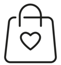 Tasche mit Herzchen für Markenliebe.