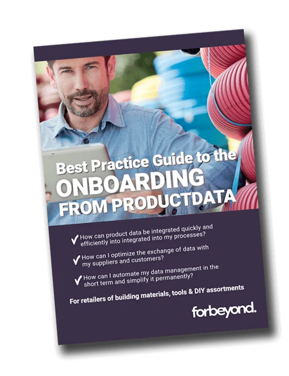 Cover image of the forbeyond whitepaper on the topic of onboarding product data